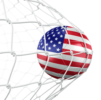 American flag soccer ball