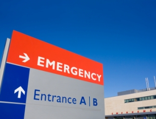 Emergency Department sign at hospital