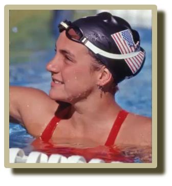 Summer Sanders swimming for USA