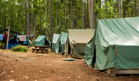 Summer camp tents