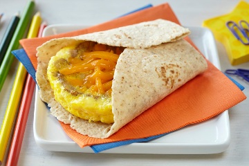 Egg. Cheese and Sausage Breakfast Tortilla