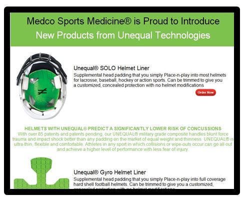 Medco Sports Medicine ad for Unequal Technologies